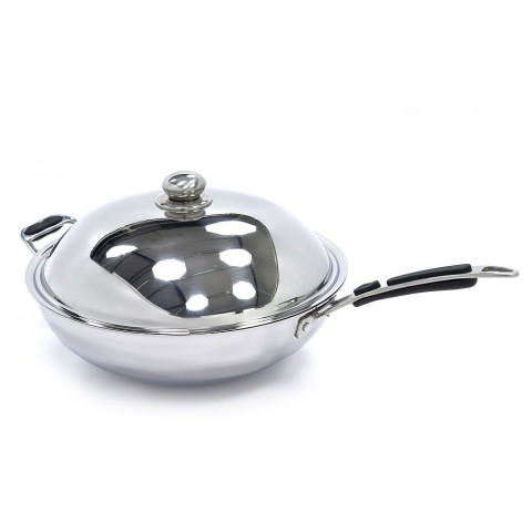 MAXIMA veko z nerezovej ocele pre indukčnú wok panvicu 36cm